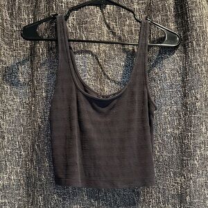 American Eagle Outfitters Dark Textured Crop Top